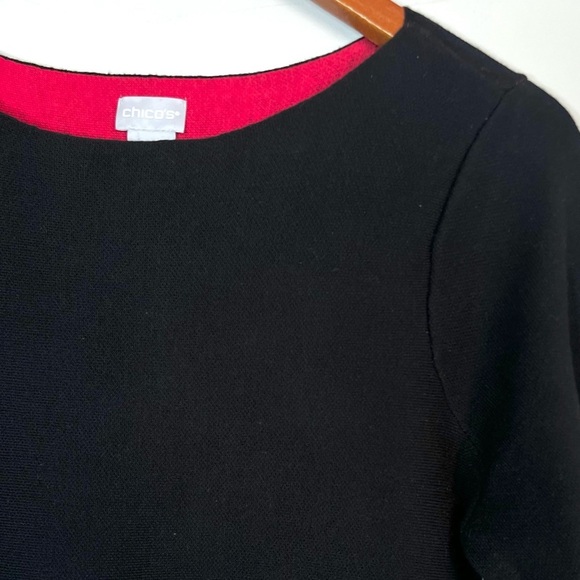 Chico’s NEW Bi-Color Double Knit Sweater Sz M - Picture 3 of 6